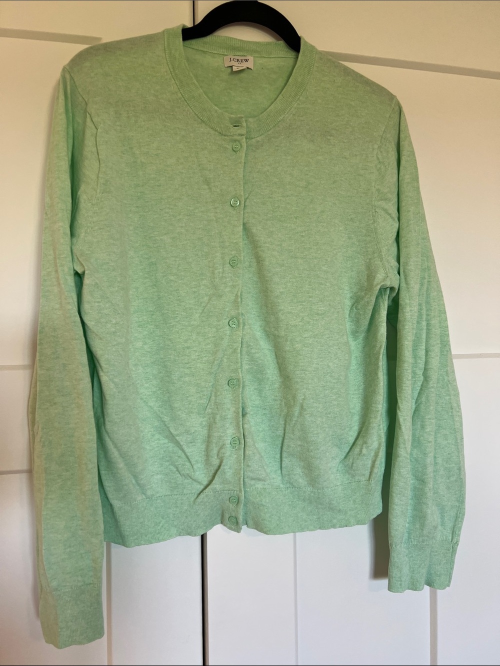 J. Crew Light Mint Green Button Cardigan
